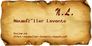 Neumüller Levente névjegykártya
