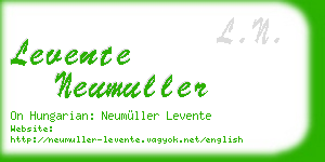 levente neumuller business card
